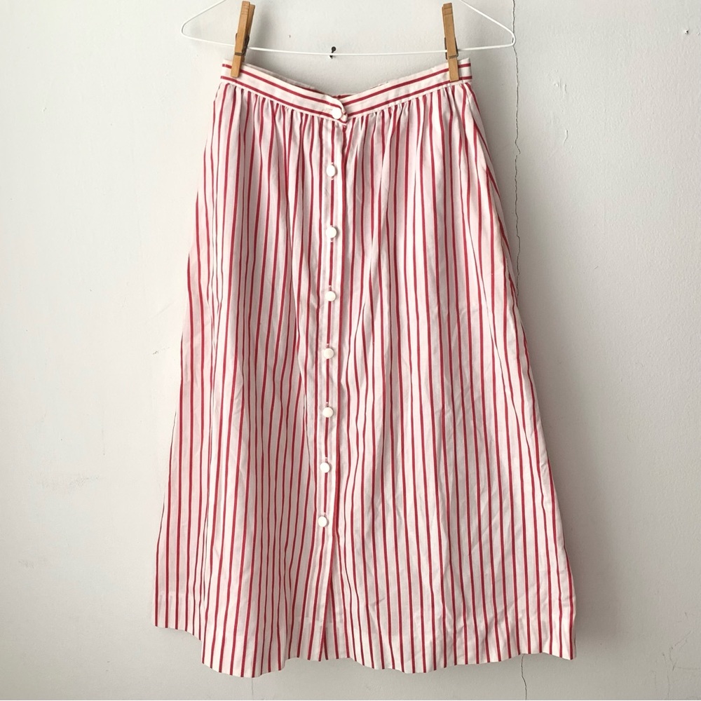 DONATING SOON 😁vintage 80s 90s striped a line button down skirt